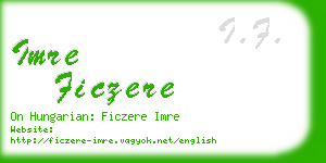 imre ficzere business card